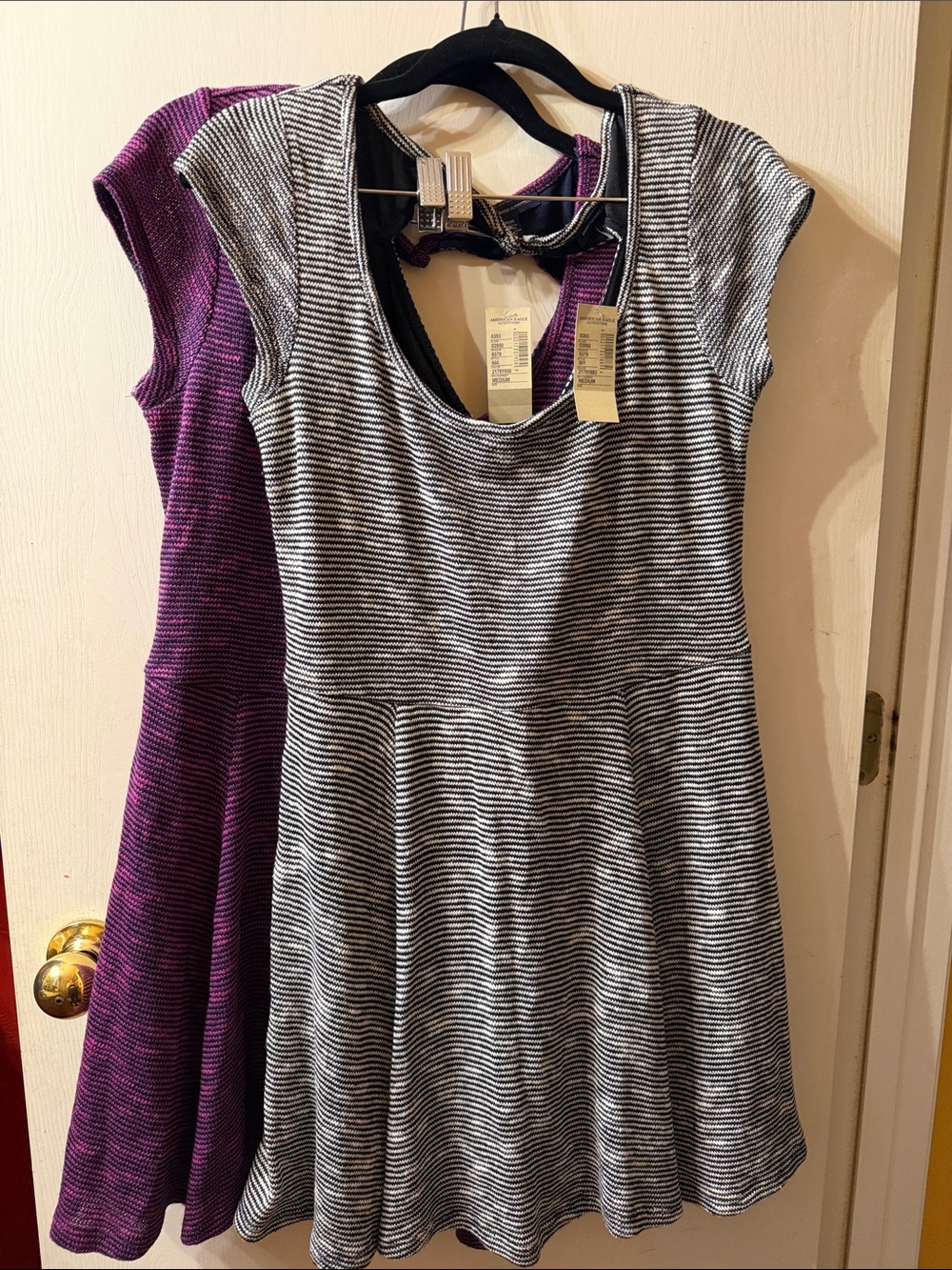 NWT Vintage American Eagle Knit Fit & Flare Dresses Y2K Medium – Lot of 2